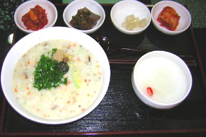 Congee Houseの牛肉と野菜のおかゆ